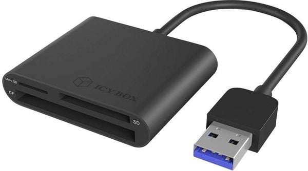 ICY BOX Externer Speicherkartenleser USB-A (USB 3.2 Gen 1) Schwarz