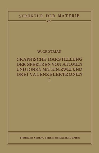 Produktbild: Graphische Darstellung der Spektren von Atomen und Ionen mit Ein, Zwei und Drei Valenzelektronen