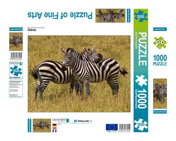 CALVENDO Puzzle Zebras | 1000 Teile Lege-Größe 64x48cm Foto-Puzzle für glückliche Stunden