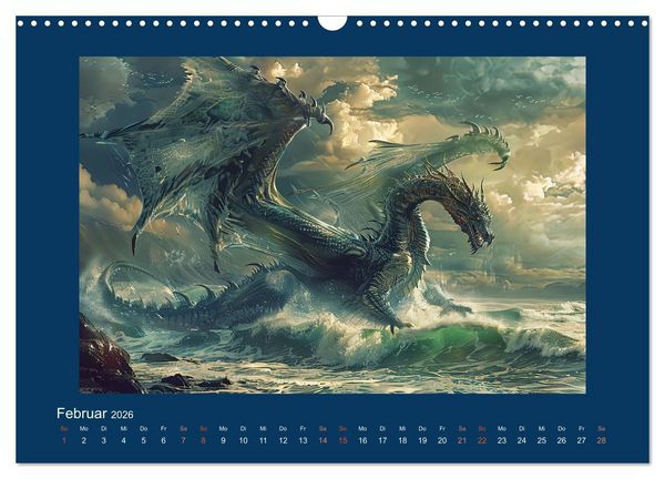 Produktbild: Drachenkrieger (Wandkalender 2026 DIN A3 quer), CALVENDO Monatskalender