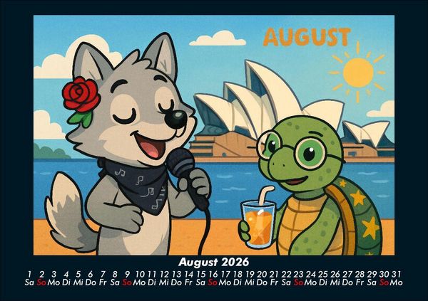 Produktbild: Rose & Taz - Reise um die Welt 2026 Fotokalender DIN A5
