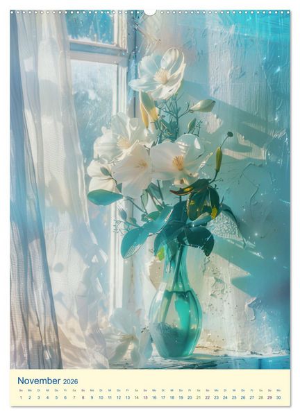 Produktbild: Blumen in zauberhaftem Licht (Wandkalender 2026 DIN A2 hoch), CALVENDO Monatskalender