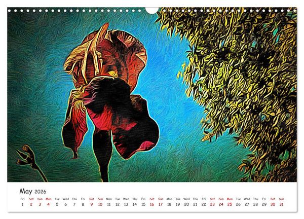 Produktbild: Vivacious Florals (Wall Calendar 2026 DIN A3 landscape), CALVENDO 12 Month Wall Calendar