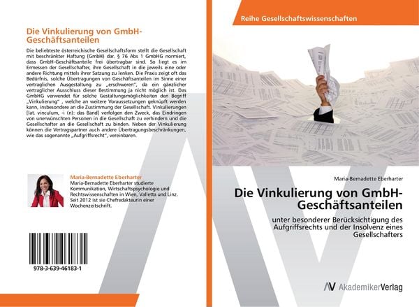 Produktbild: Die Vinkulierung von GmbH-Gesch&auml;ftsanteilen