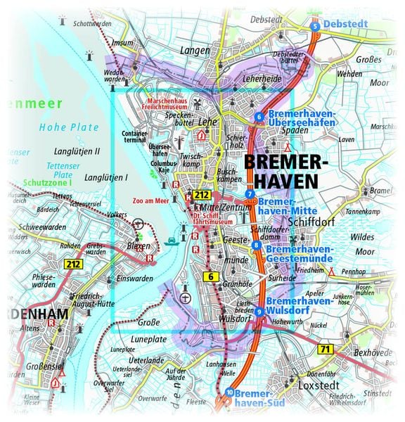 Produktbild: Bremerhaven. Stadtplan 1 : 16 000