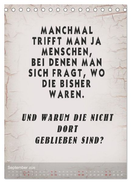 Produktbild: Ziemlich schlecht gelaunt (Tischkalender 2026 DIN A5 hoch), CALVENDO Monatskalender