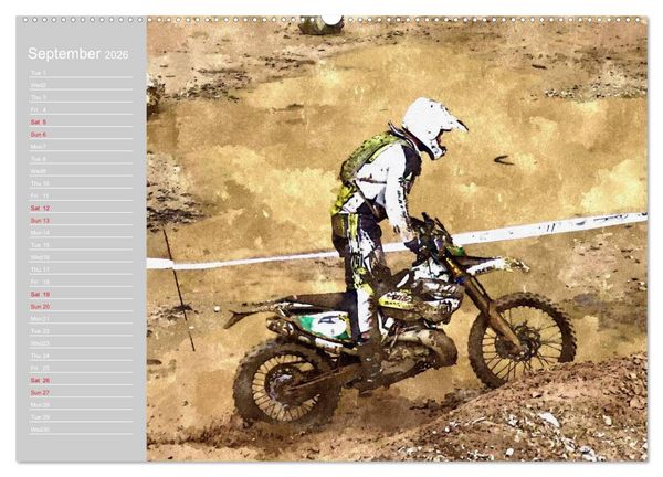 Produktbild: ENDURO RACING 2 (High Quality Premium Wall Calendar 2026 DIN A2 landscape),CALVENDO 12 Month Wall Calendar