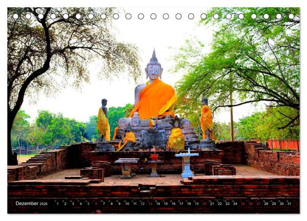 Produktbild: Ayutthaya - Thailands alte Hauptstadt (Tischkalender 2026 DIN A5 quer), CALVENDO Monatskalender