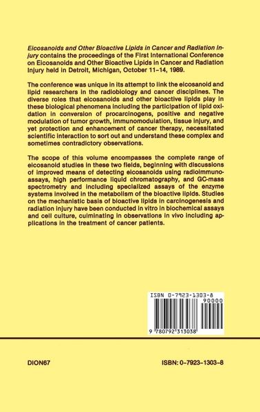 Produktbild: Eicosanoids and Other Bioactive Lipids in Cancer and Radiation Injury