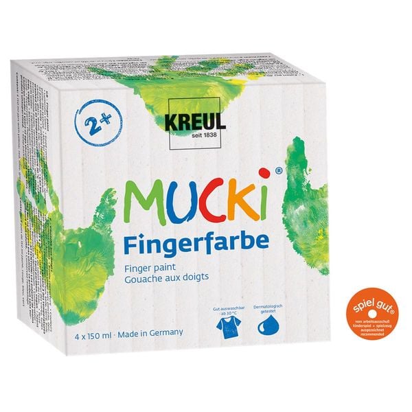 MUCKI Fingerfarbe 4er Set 150 ml