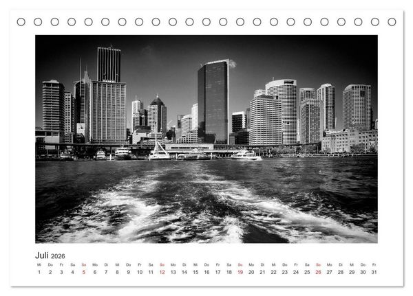 Produktbild: SYDNEY Monochrom (Tischkalender 2026 DIN A5 quer), CALVENDO Monatskalender