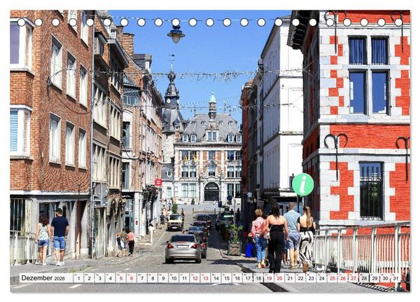 Produktbild: Malerisches Belgien - Stippvisiten in Verviers, Huy, Namur (Tischkalender 2026 DIN A5 quer), CALVENDO Monatskalender