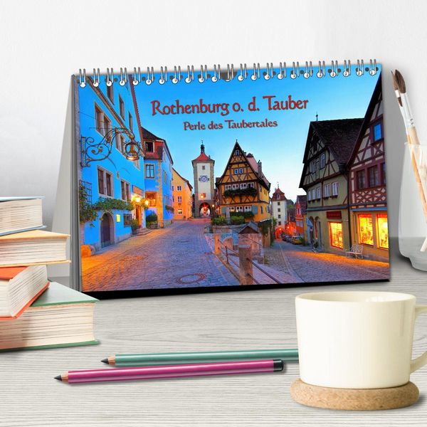 Produktbild: Rothenburg o. d. Tauber - Perle des Taubertales (Tischkalender 2026 DIN A5 quer), CALVENDO Monatskalender