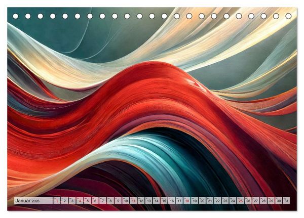 Produktbild: Flie&szlig;ende Formen (Tischkalender 2026 DIN A5 quer), CALVENDO Monatskalender
