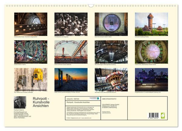 Produktbild: Ruhrpott - Kunstvolle Ansichten (Wandkalender 2026 DIN A2 quer), CALVENDO Monatskalender