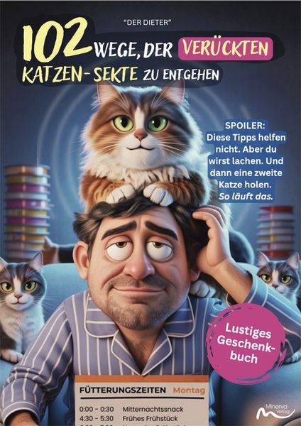 102 Wege, der verrückten Katzen-Sekte zu entgehen, Taschenbuch von Der Dieter, Minerva Verlag, 978-3-910503-23-6