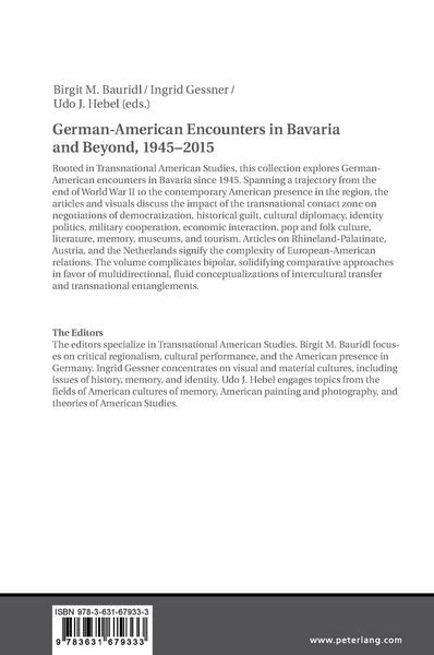 Produktbild: German-American Encounters in Bavaria and Beyond, 1945&ndash;2015