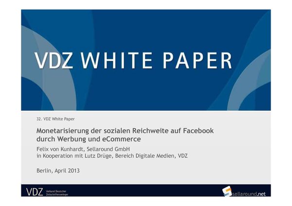 Produktbild: Monetarisierung der Sozialen Reichweite auf Facebook durch Werbung und eCommerce