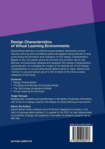 Produktbild: Design Characteristics of Virtual Learning Environments