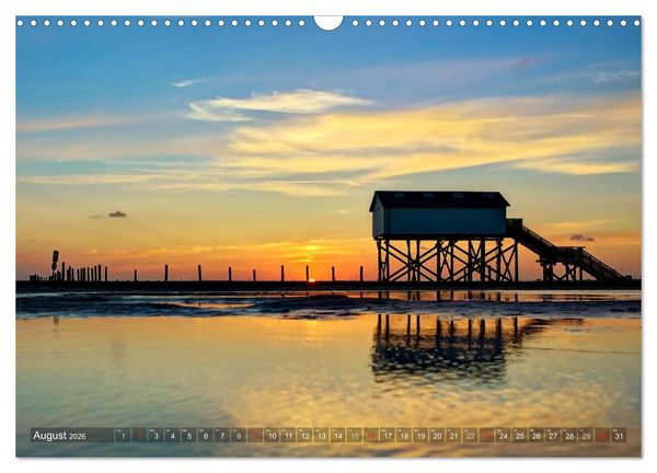 Produktbild: Nordfriesland dunkelbunt &ndash; zwischen T&ouml;nning und Sankt Peter-Ording (Wandkalender 2026 DIN A3 quer), CALVENDO Monatskalender
