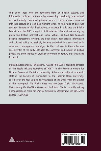 Produktbild: British Information and Cultural Policy in Greece, 1943&ndash;1950