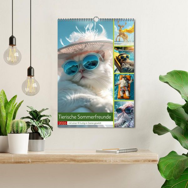 Produktbild: Tierische Sommerfreunde (Wandkalender 2026 DIN A3 hoch), CALVENDO Monatskalender