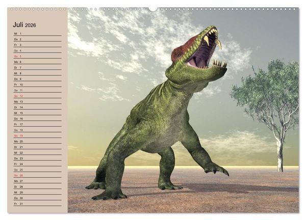Produktbild: Dinosaurier. Urzeitliche Giganten (Wandkalender 2026 DIN A2 quer), CALVENDO Monatskalender