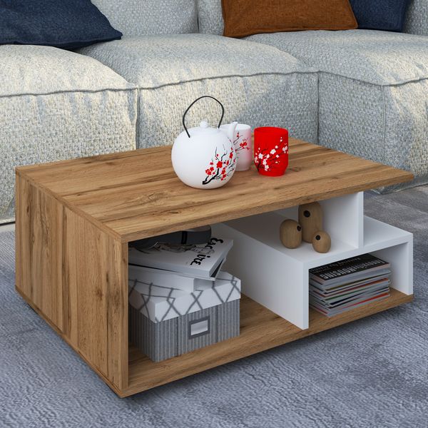 Produktbild: Holz Sofatisch Couchtisch Wohnzimmertisch Sulas