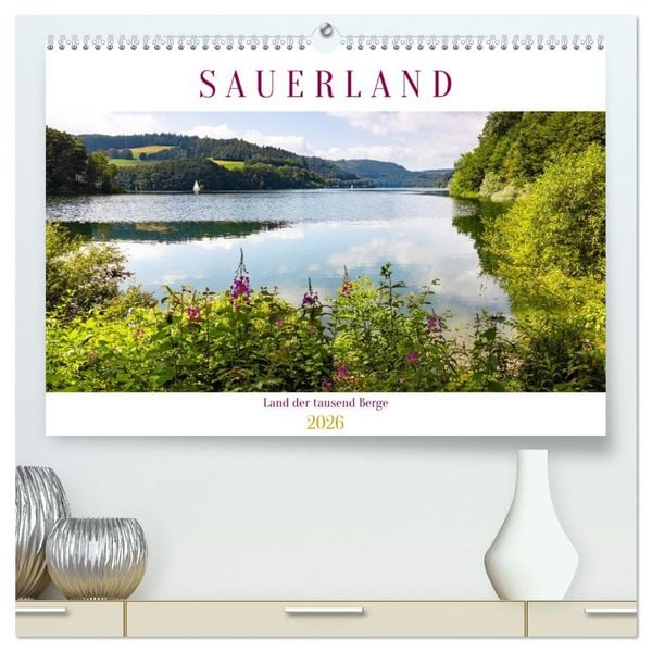 Produktbild: Sauerland - Land der tausend Berge (hochwertiger Premium Wandkalender 2026 DIN A2 quer), Kunstdruck in Hochglanz