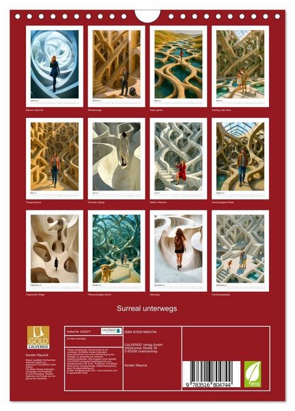 Produktbild: Surreal unterwegs (Wandkalender 2027 DIN A4 hoch), CALVENDO Monatskalender
