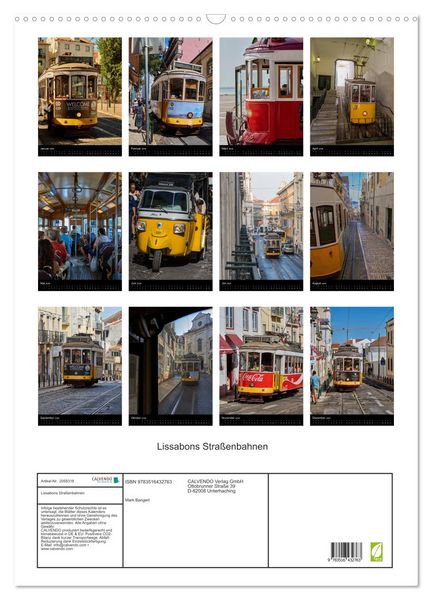 Produktbild: Lissabons Stra&szlig;enbahnen (Wandkalender 2026 DIN A2 hoch), CALVENDO Monatskalender