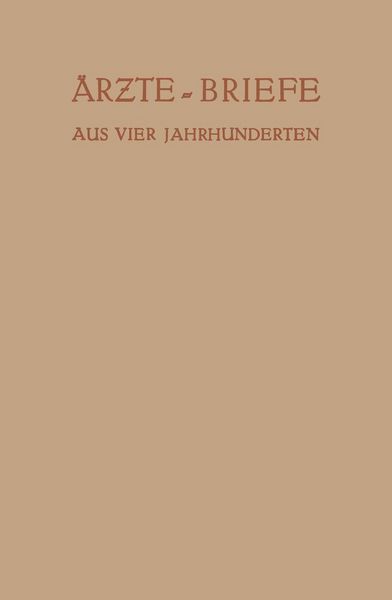 Produktbild: &Auml;rzte - Briefe aus Vier Jahrhunderten