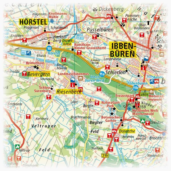 Produktbild: Publicpress Erlebnisf&uuml;hrer M&uuml;nsterland 1:160.000