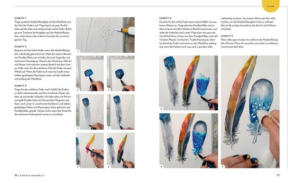 Produktbild: Einfach Aquarell! Dein Watercolor-Starter-Set mit Anleitungen inklusive Aquarellpapier-Block und vorgezeichneten Motiven zum Sofort-Loslegen