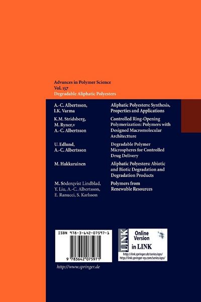 Produktbild: Degradable Aliphatic Polyesters