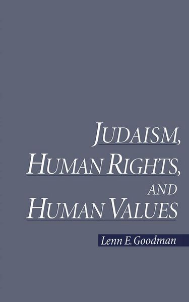 Produktbild: Judaism, Human Rights, and Human Values