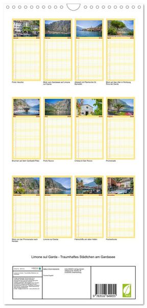 Produktbild: Familienplaner 2026 - Limone sul Garda - Traumhaftes St&auml;dtchen am Gardasee mit 5 Spalten (Wandkalender, 21 x 45 cm) CALVENDO