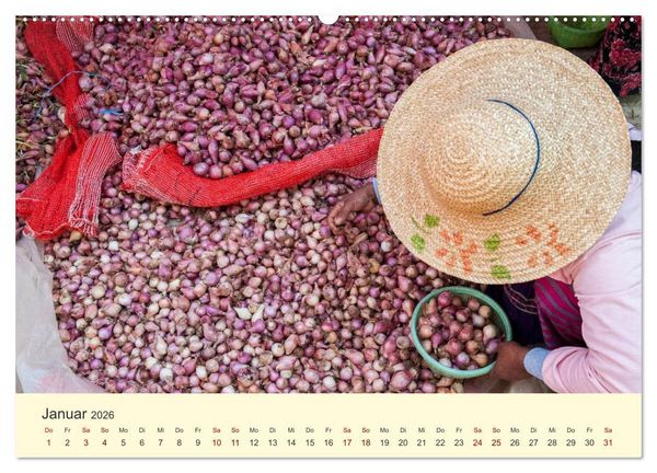 Produktbild: Leben in Myanmar (hochwertiger Premium Wandkalender 2026 DIN A2 quer), Kunstdruck in Hochglanz
