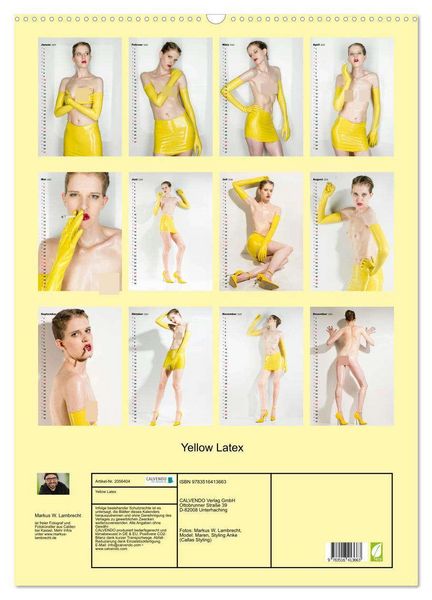 Produktbild: Yellow Latex (Wandkalender 2026 DIN A2 hoch), CALVENDO Monatskalender