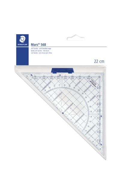Produktbild: STAEDTLER Geometriedreieck Mars 568 L&auml;nge 22 cm mit abnehmbarem Griff