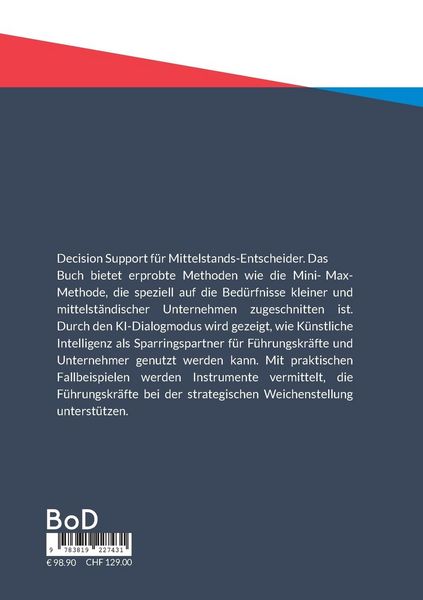 Produktbild: Wirtschaft Mittelstand - die Mini-Max-Methode