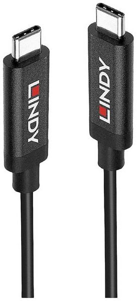 Produktbild: LINDY USB-Kabel USB 3.2 Gen2 USB-C&reg; Stecker, USB-C&reg; Stecker 5.00m Schwarz 43308