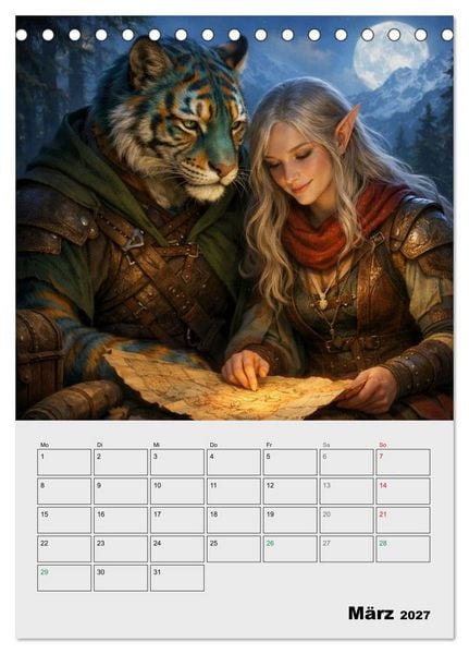Produktbild: Mythische Gef&auml;hrten (Tischkalender 2027 DIN A5 hoch), CALVENDO Monatskalender