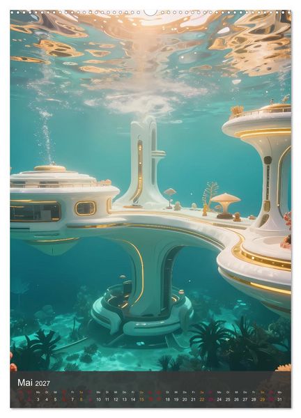 Produktbild: Future Cities &ndash; Visionen der St&auml;dte von morgen (hochwertiger Premium Wandkalender 2027 DIN A2 hoch), Kunstdruck in Hochglanz