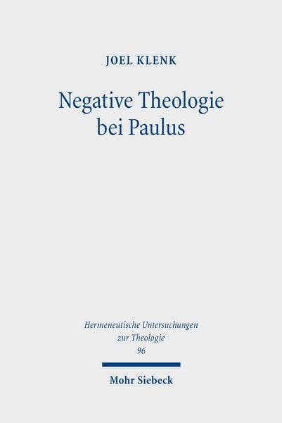Produktbild: Negative Theologie bei Paulus