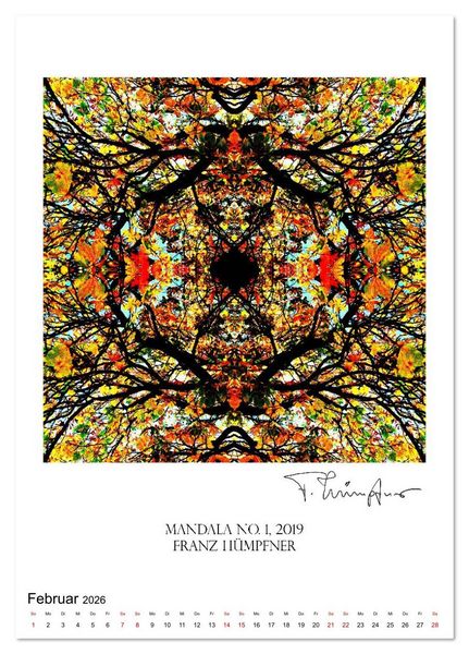 Produktbild: Mandala Artworks - Kunstkalender von Franz Huempfner (Tischkalender 2026 DIN A5 hoch), CALVENDO Monatskalender