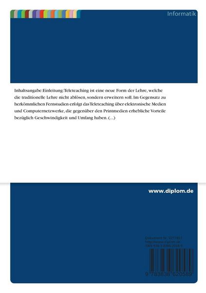 Produktbild: Teleteaching im Internet-Angebot und Technologie&uuml;berblick
