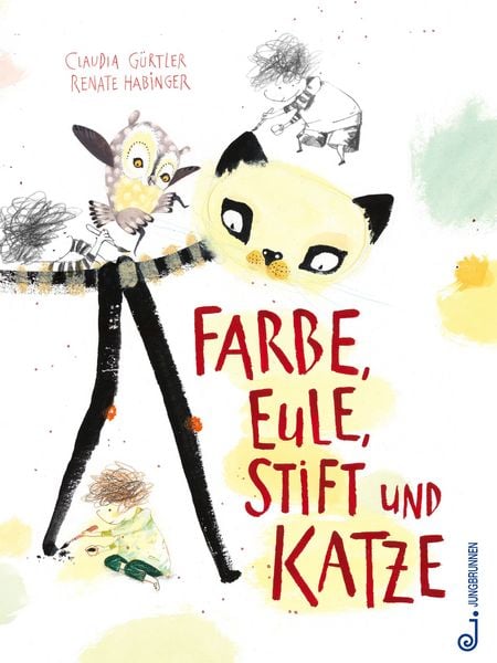 Produktbild: Farbe, Eule, Stift und Katze