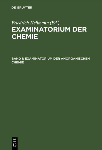 Produktbild: Examinatorium der anorganischen Chemie