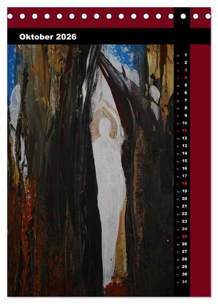 Produktbild: Farbenfrohe Engel (Tischkalender 2026 DIN A5 hoch), CALVENDO Monatskalender